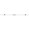 Thumbnail Image 3 of Natural Garnet Station Necklace Sterling Silver 18"