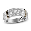 Thumbnail Image 1 of 1933 by Esquire Men's Diamond Ring 1/2 ct tw Round 10K White Gold/14K Yellow Gold-Plated