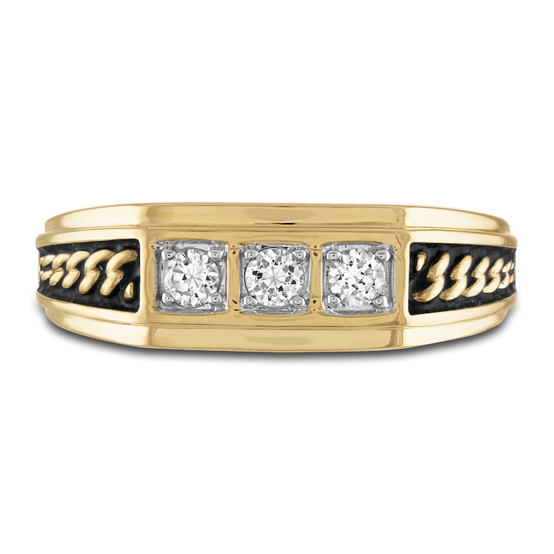 Main Image 3 of 1933 by Esquire Men's Diamond Ring 1/3 ct tw Round 10K Yellow Gold