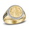 Thumbnail Image 1 of 1933 by Esquire Men's Diamond Ring 1/5 ct tw Round 14K Yellow Gold-Plated Sterling Silver