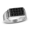 Thumbnail Image 1 of 1933 by Esquire Men's Black Diamond Ring 1-1/8 ct tw Round Sterling Silver
