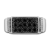 Thumbnail Image 3 of 1933 by Esquire Men's Black Diamond Ring 1-1/8 ct tw Round Sterling Silver
