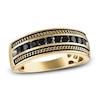 Thumbnail Image 1 of 1933 by Esquire Men's Natural Black Diamond Ring 5/8 ct tw Round 10K Yellow Gold