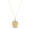Thumbnail Image 3 of Diamond Cancer Zodiac Pendant Necklace 1/10 ct tw Round 14K Yellow Gold