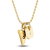 Thumbnail Image 3 of 1933 by Esquire Men's Black Diamond & Natural Agate Necklace 1/4 ct tw Round 18K Yellow Gold-Plated Sterling Silver 22"