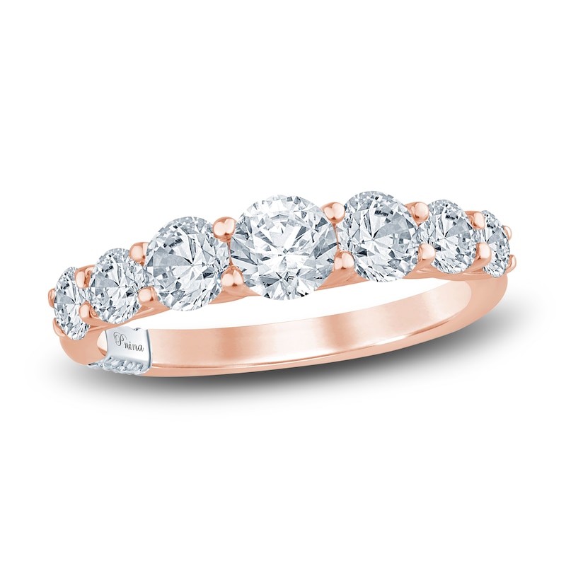 Pnina Tornai Lab-Created Diamond Anniversary Band 1-1/2 ct tw Round 14K Rose Gold