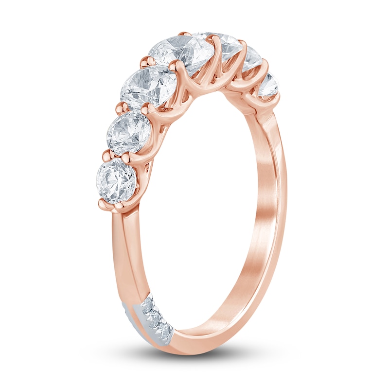 Pnina Tornai Lab-Created Diamond Anniversary Band 1-1/2 ct tw Round 14K Rose Gold