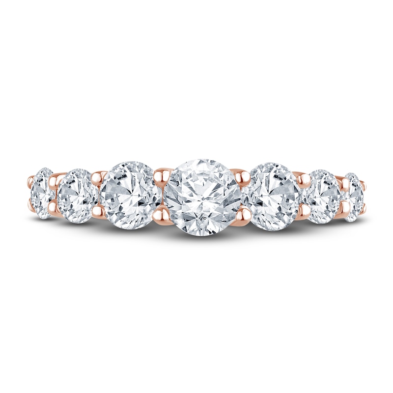 Pnina Tornai Lab-Created Diamond Anniversary Band 1-1/2 ct tw Round 14K Rose Gold