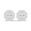 Thumbnail Image 1 of Men's Diamond Earrings 1/2 ct tw Round/Baguette 10K Rose Gold