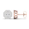 Thumbnail Image 2 of Men's Diamond Earrings 1/2 ct tw Round/Baguette 10K Rose Gold