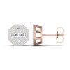 Thumbnail Image 1 of Men's Diamond Earrings 1/2 ct tw Round/Baguette 10K Rose Gold