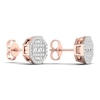 Thumbnail Image 3 of Men's Diamond Earrings 1/2 ct tw Round/Baguette 10K Rose Gold