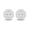 Thumbnail Image 1 of Men's Diamond Earrings 1/2 ct tw Round/Baguette 10K Yellow Gold
