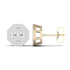Thumbnail Image 2 of Men's Diamond Earrings 1/2 ct tw Round/Baguette 10K Yellow Gold