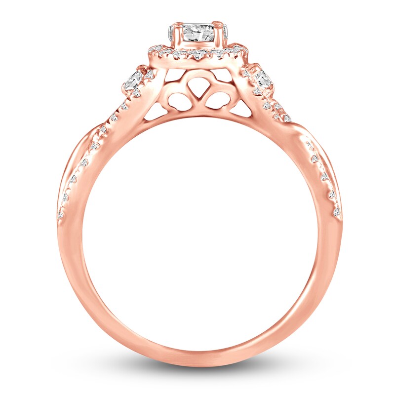 Main Image 2 of Diamond Engagement Ring 3/4 ct tw Round 14K Rose Gold