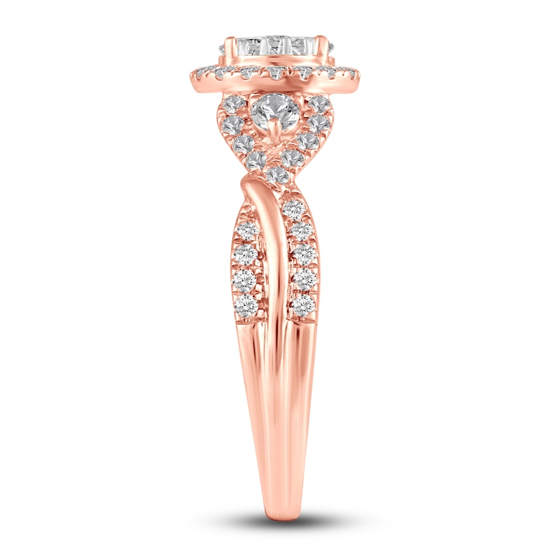 Main Image 3 of Diamond Engagement Ring 3/4 ct tw Round 14K Rose Gold
