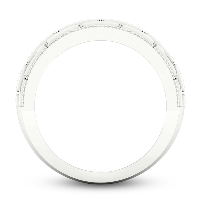 Main Image 3 of Men's Diamond Ring 1/15 ct tw Round 10K White Gold