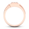 Thumbnail Image 2 of Men's Diamond Ring 3/4 ct tw Princess-cut/Round 10K Rose Gold