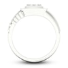Thumbnail Image 3 of Men's Diamond Ring 3/4 ct tw Square-cut/Round 10K White Gold