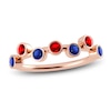 Thumbnail Image 1 of Juliette Maison Natural Ruby & Natural Blue Sapphire Ring 10K Rose Gold