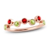 Thumbnail Image 1 of Juliette Maison Natural Ruby & Natural Peridot Ring 10K Rose Gold