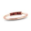 Thumbnail Image 0 of Juliette Maison Natural Garnet Baguette Bar Ring 10K Rose Gold