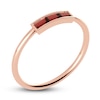 Thumbnail Image 1 of Juliette Maison Natural Garnet Baguette Bar Ring 10K Rose Gold