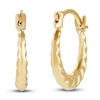 Thumbnail Image 2 of Lab-Created Sapphire Stud & Twisted Hoop Earring Set 14K Yellow Gold