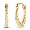Thumbnail Image 3 of Lab-Created Sapphire Stud & Twisted Hoop Earring Set 14K Yellow Gold