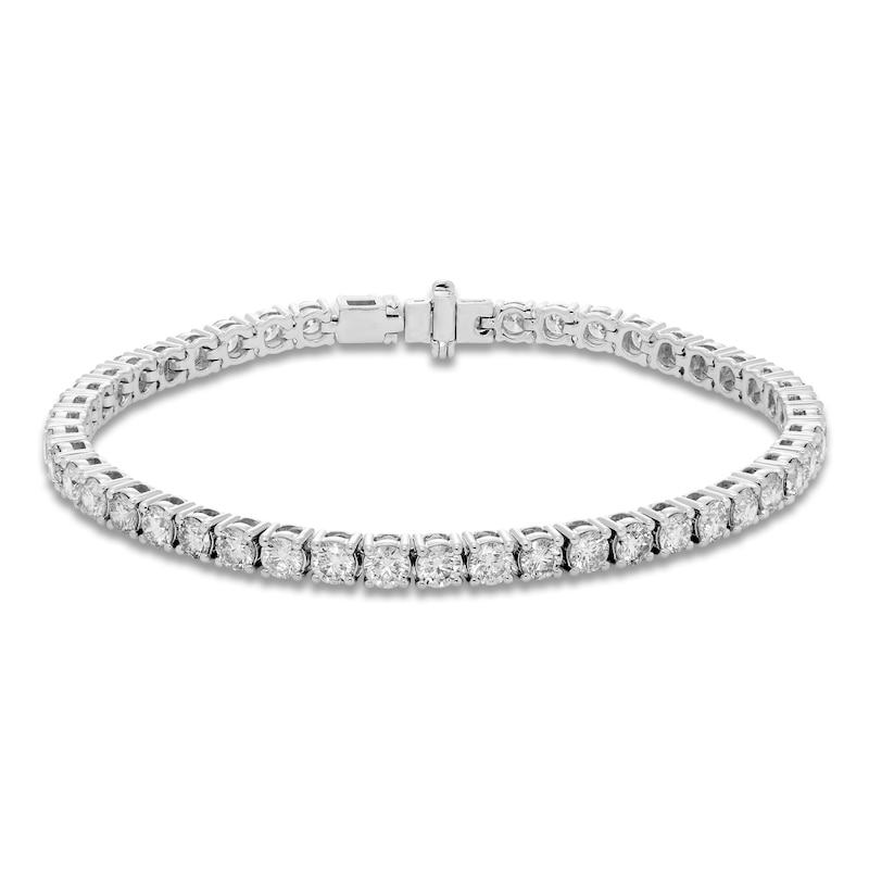 Main Image 1 of Diamond Tennis Bracelet 7 ct tw Round 18K White Gold 7"