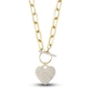 Thumbnail Image 0 of Shy Creation Diamond Heart Necklace 1/2 ct tw Round 14K Yellow Gold 18" SC55022370