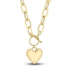 Thumbnail Image 2 of Shy Creation Diamond Heart Necklace 1/2 ct tw Round 14K Yellow Gold 18" SC55022370
