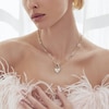Thumbnail Image 4 of Shy Creation Diamond Heart Toggle Necklace 1/2 ct tw 14K Yellow Gold 18" SC55022370