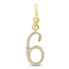 Thumbnail Image 0 of Charm'd by Lulu Frost Diamond Number 6 Charm 1/8 ct tw Pavé Round 10K Yellow Gold