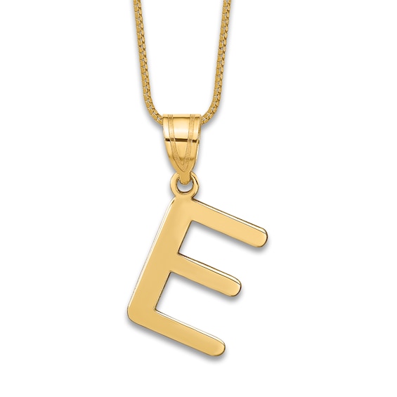 Initial E Necklace 14K Yellow Gold 18" Jared