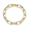 Thumbnail Image 1 of Shy Creation Diamond Paperclip Bracelet 5-1/2 ct tw Round 14K Yellow Gold 8" SC55021382Z7