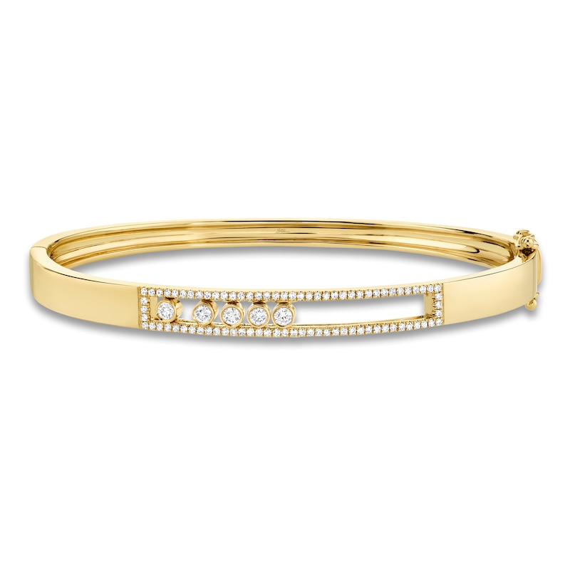 Main Image 1 of Shy Creation Diamond Bangle Bracelet 3/8 ct tw Round 14K Yellow Gold SC55005390ZS
