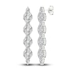 Lab-Created Diamond Dangle Earrings 5-1/5 ct tw Marquise 14K White Gold