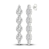 Thumbnail Image 1 of Lab-Grown Diamond Dangle Earrings 5-1/5 ct tw Marquise 14K White Gold