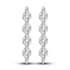 Lab-Created Diamond Dangle Earrings 5-1/5 ct tw Marquise 14K White Gold