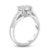 Thumbnail Image 2 of Diamond Halo Engagement Ring 1/2 ct tw Round 14K White Gold
