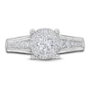 Thumbnail Image 3 of Diamond Halo Engagement Ring 1/2 ct tw Round 14K White Gold