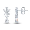 Pnina Tornai Diamond Dangle Earrings 1-1/4 ct tw Pear/Marquise/ Round 14K White Gold