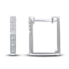 Thumbnail Image 2 of Kallati Diamond Hoop Earrings 1/4 ct tw Round/Baguette/Princess 14K White Gold