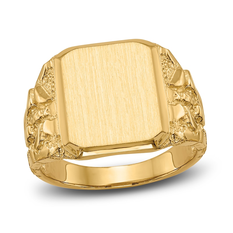 Men's Signet Ring 14K Yellow Gold