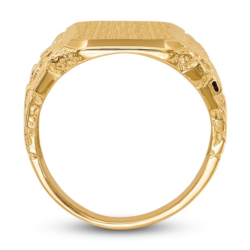 Main Image 2 of Men's Signet Ring 14K Yellow Gold