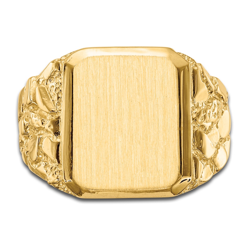 Main Image 3 of Men's Signet Ring 14K Yellow Gold