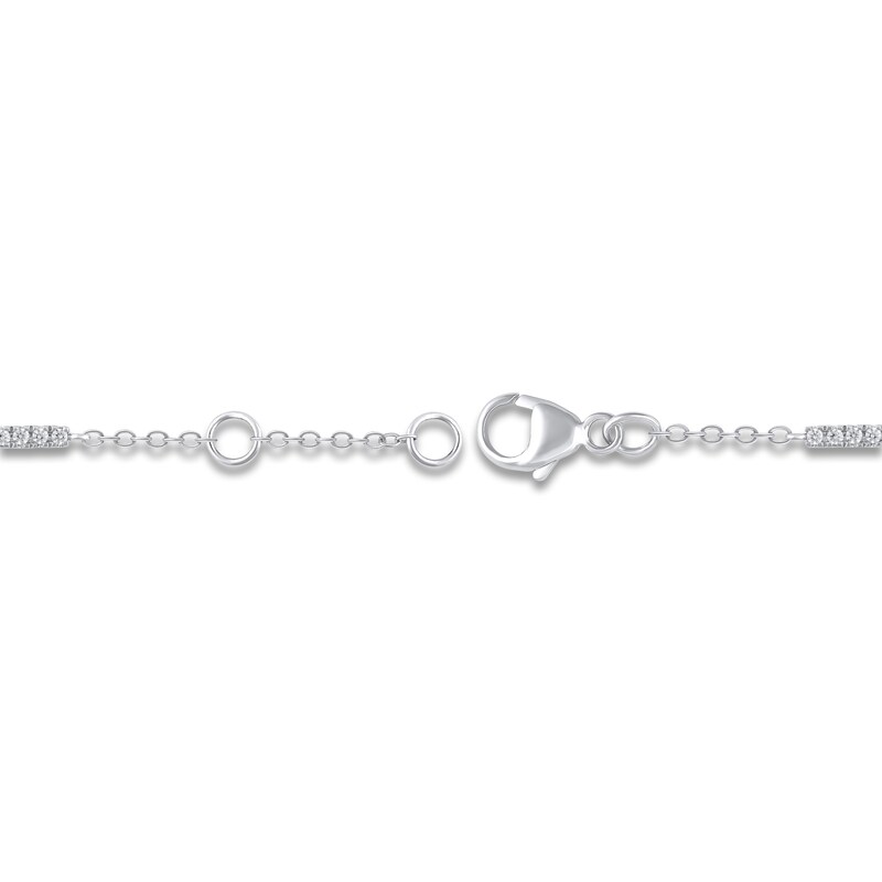 Main Image 3 of Diamond Bracelet 1/8 ct tw Round 10K White Gold 7"