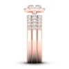 Thumbnail Image 3 of Diamond Bridal Set 1-1/4 ct tw Princess/Round 14K Rose Gold