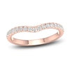 Thumbnail Image 1 of Diamond Contour Wedding Band 1/4 ct tw Round 14K Rose Gold